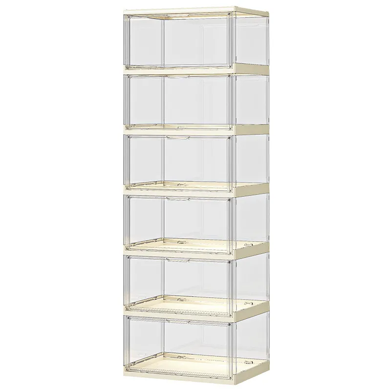 Shoe Box Display - Zapatero Plegable de Acrílico Transparente, Estante