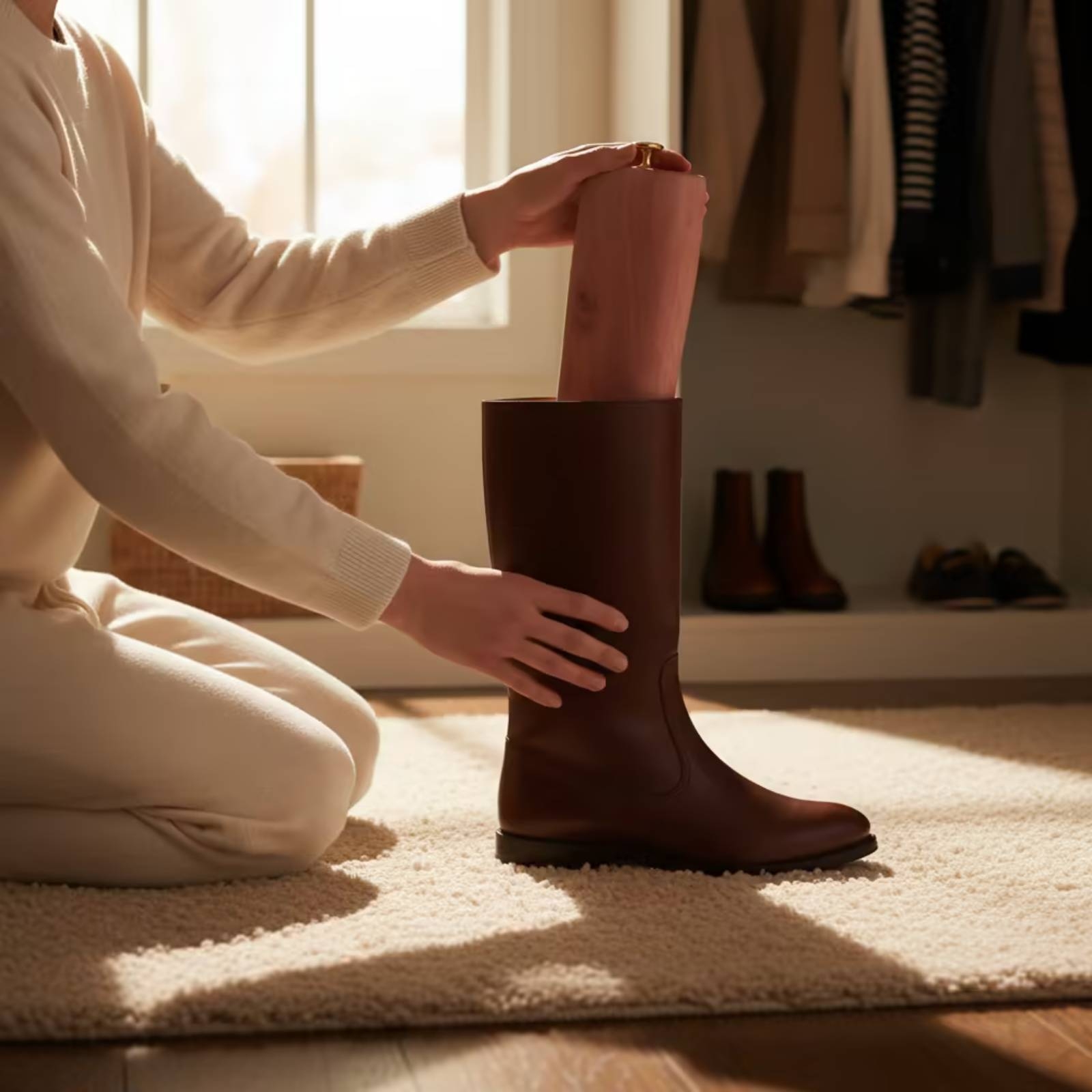 Shoe Tree Cedar - Estirador de botas de cedro ajustable,