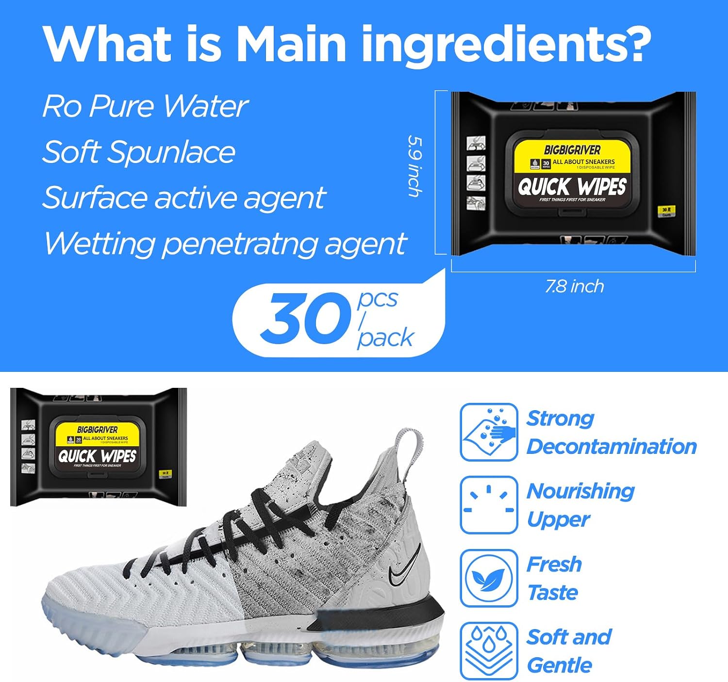 Toallitas para Zapatos, Paquet - Sneaker Cleaner reseña y precio