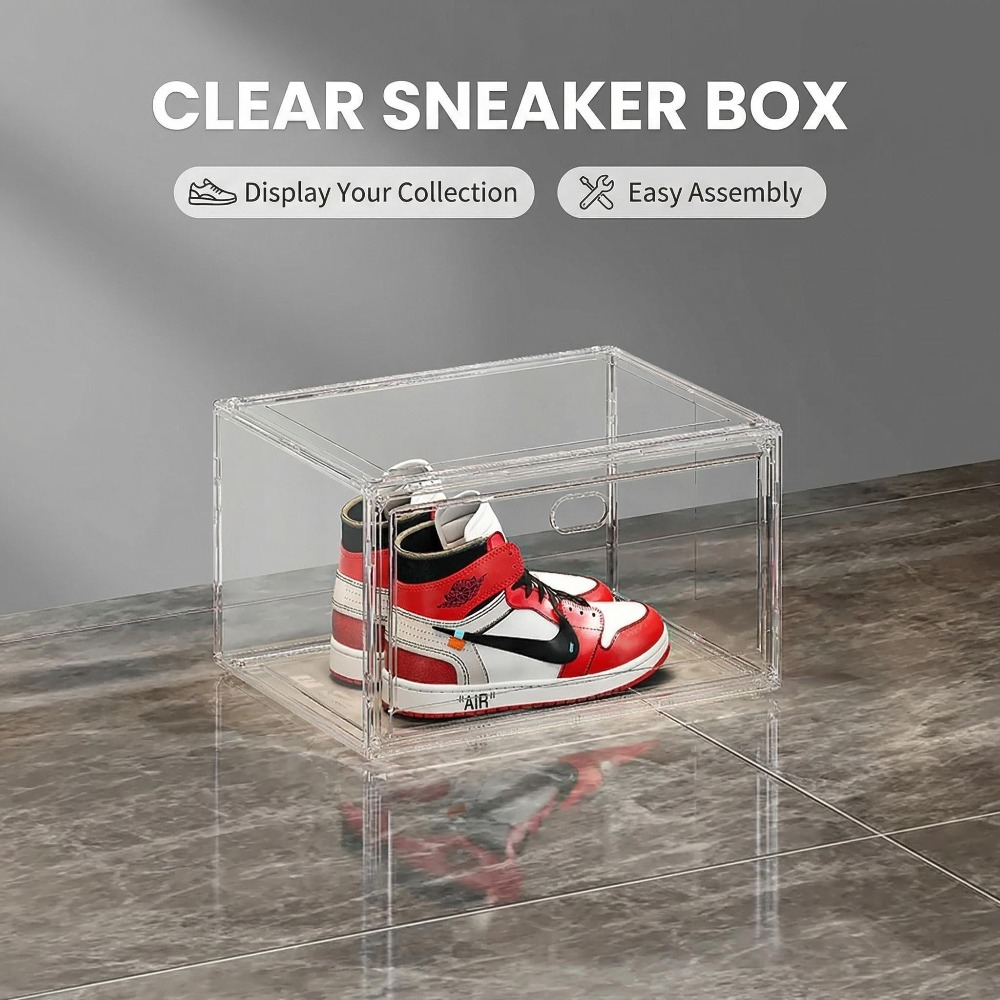 Caja de almacenamiento transpa - Shoe Box Display reseña y precio